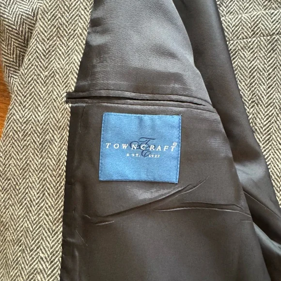 Vintage Towncraft herringbone sport coat - Picture 7 of 7